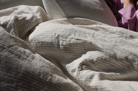 Piecera Loa Mini Lino (180x100 cms.) Lineas Beige