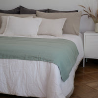 Funda Piecera Loa XL Lino Grueso (Sin Relleno) Aqua