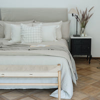 Cojín Mayo Lino Grueso 45x100 cms Blanco