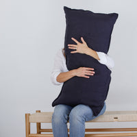 Funda cojín Mayo Lino Grueso Azul