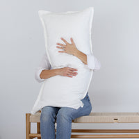 Funda cojín Mayo Lino Grueso Blanco