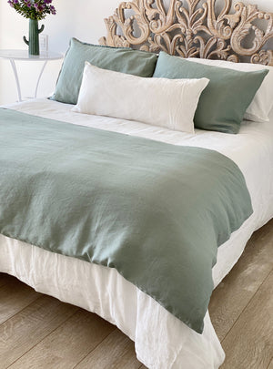 Funda de Almohada Lino - King 50x90 cms - Aqua - Naturalino