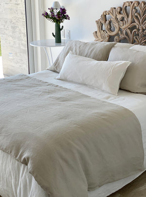 Piecera Lino Loa XL - 240x100 cms - Beige Claro - Naturalino