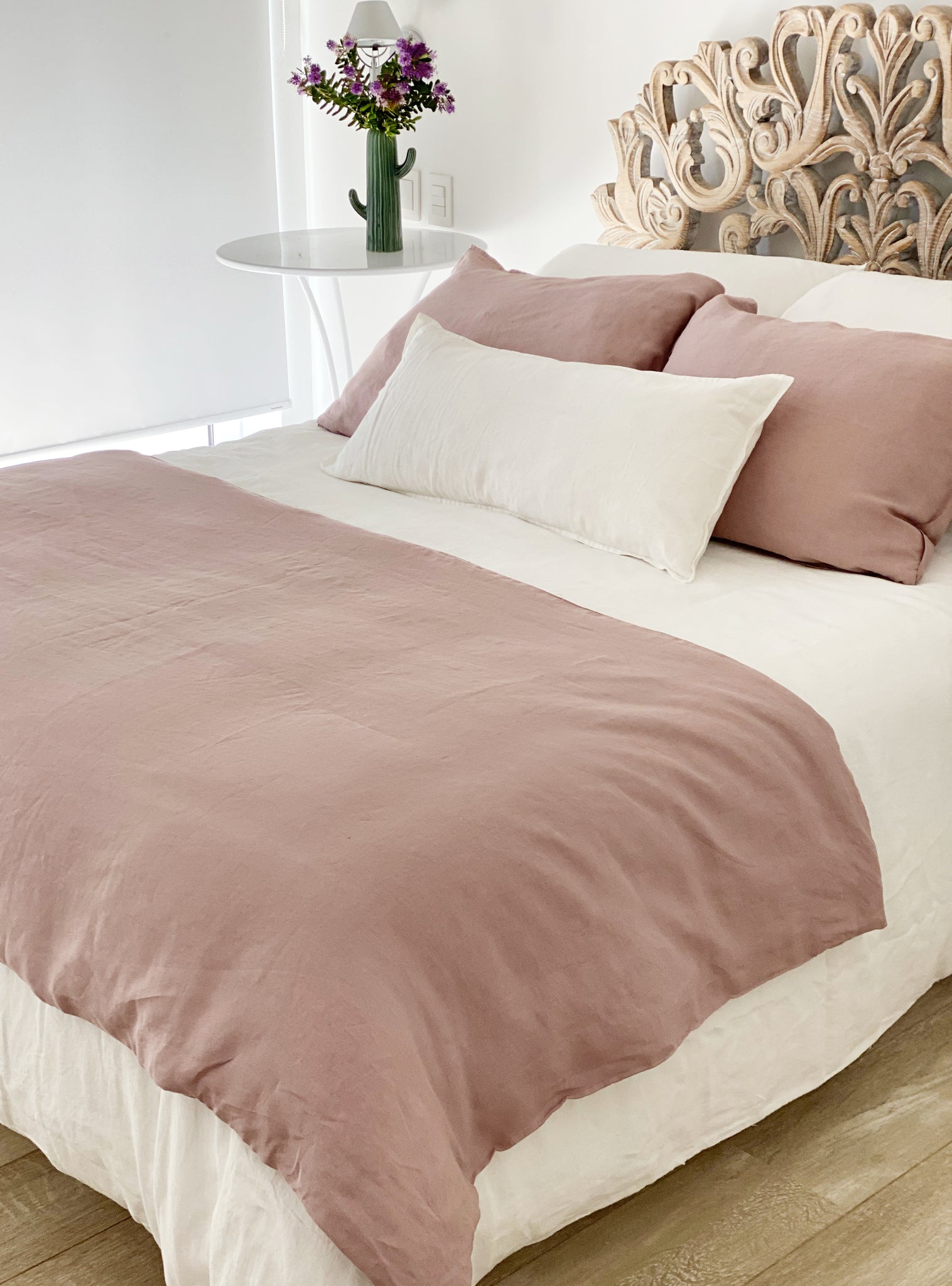 Piecera Lino Loa XL - 240x100 cms - Rosa - Naturalino