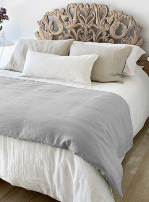 Piecera Lino Loa XL - 240x100 cms - Gris Claro - Naturalino