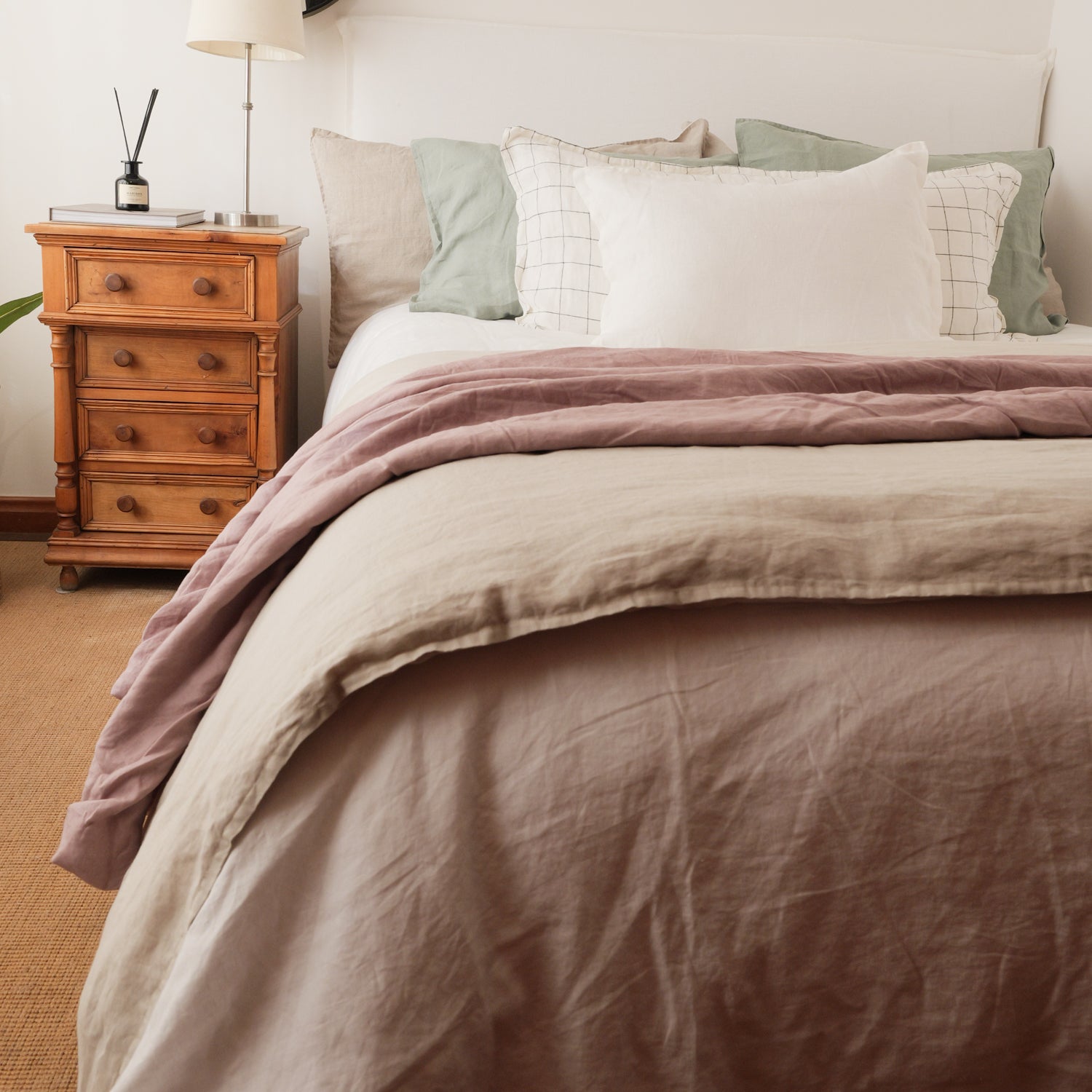 Piecera Loa XL Lino (250x100 cms) Hueso