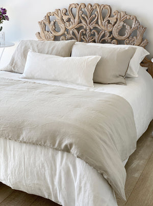 Funda de Almohada Lino - Standard 50x70 cms - Beige Claro - Naturalino