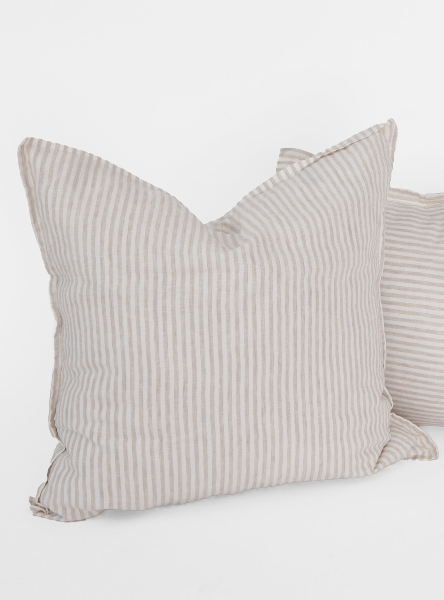 Cojín Naturalino Lino 55x55 San Pedro Líneas Beige